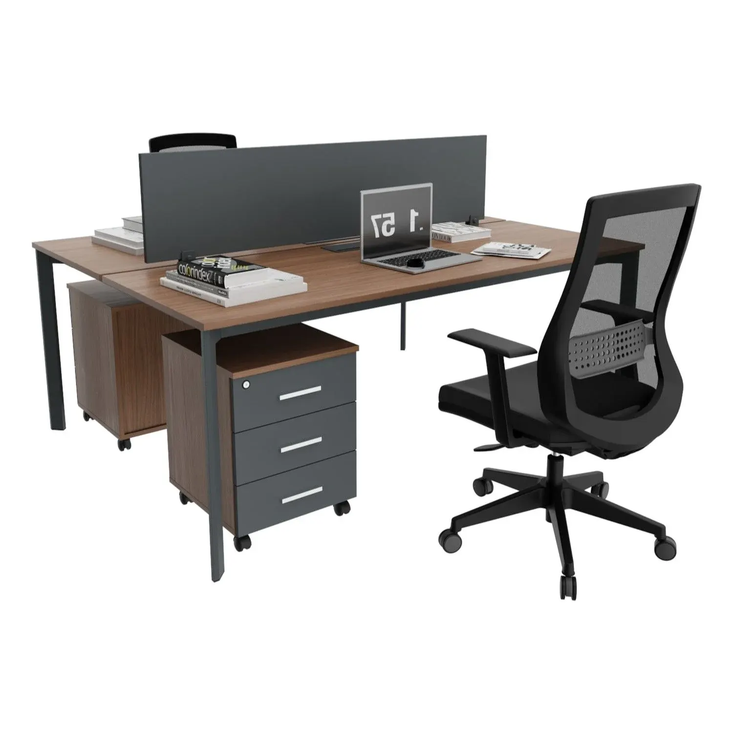 Akr Ofis Corner İkili Çalışma Masası Workstation